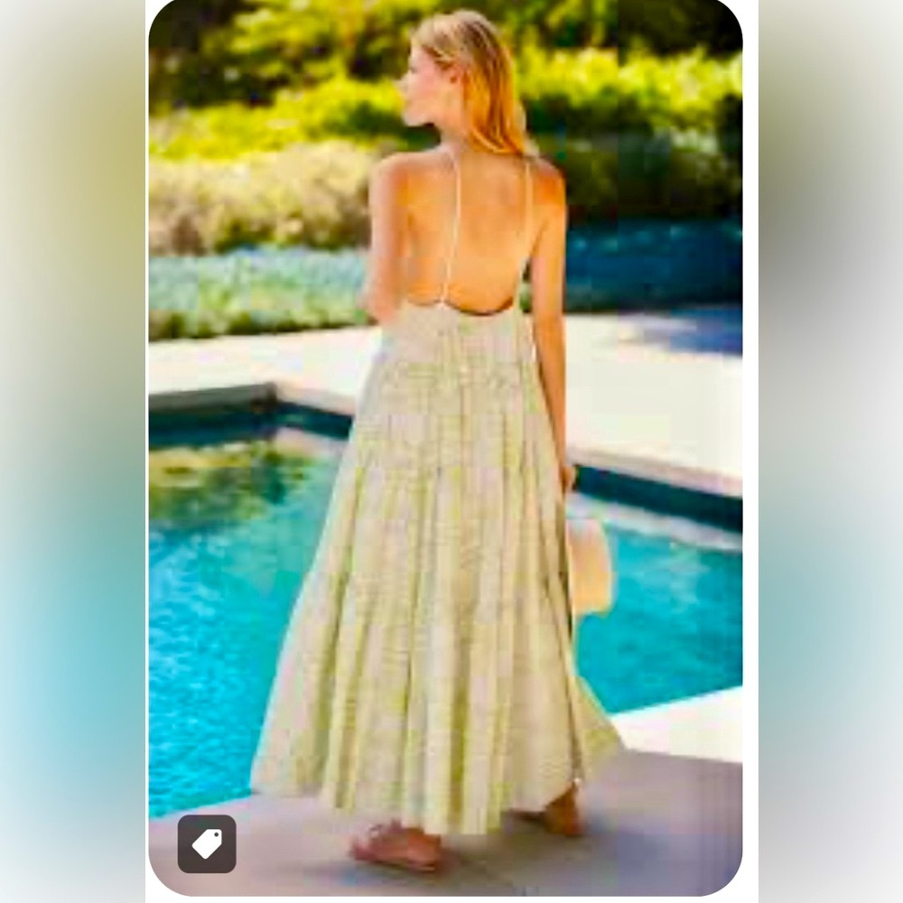 NWT Charlie Holiday Pricilla Abstract Wave Maxi Dress